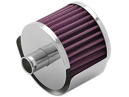 K&N 1in Flange L x 3in OD x 2.5in Height Clamp On Crankcase Vent Filter